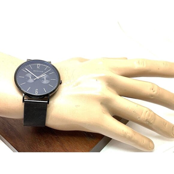 Bering Men's Watch 14240-223 Quartz Slim Black Dial Stainless Steel 40mm - Picture 4 of 13